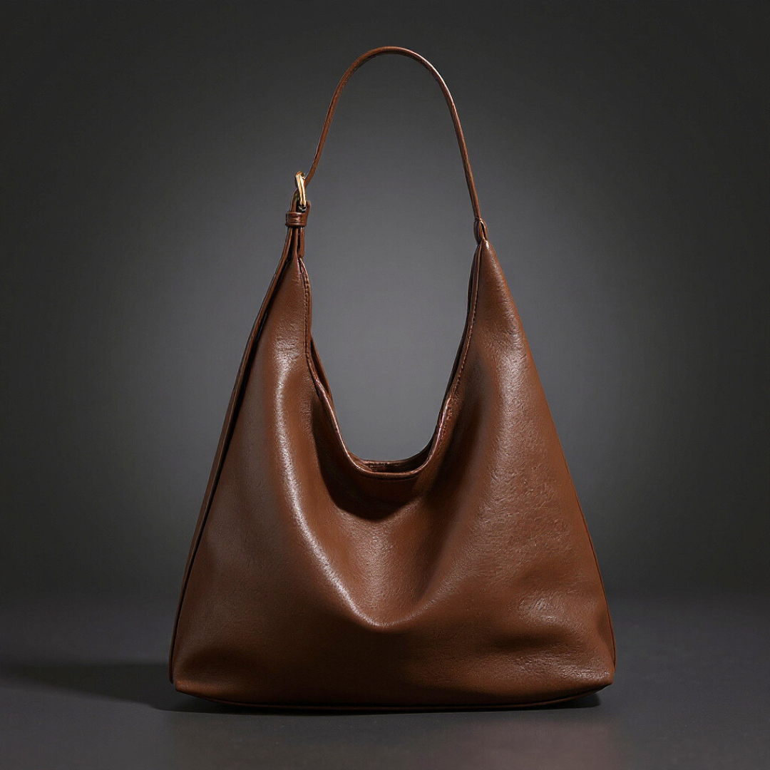 Women's Magnetic Snap Shoulder Bag in Mahogany