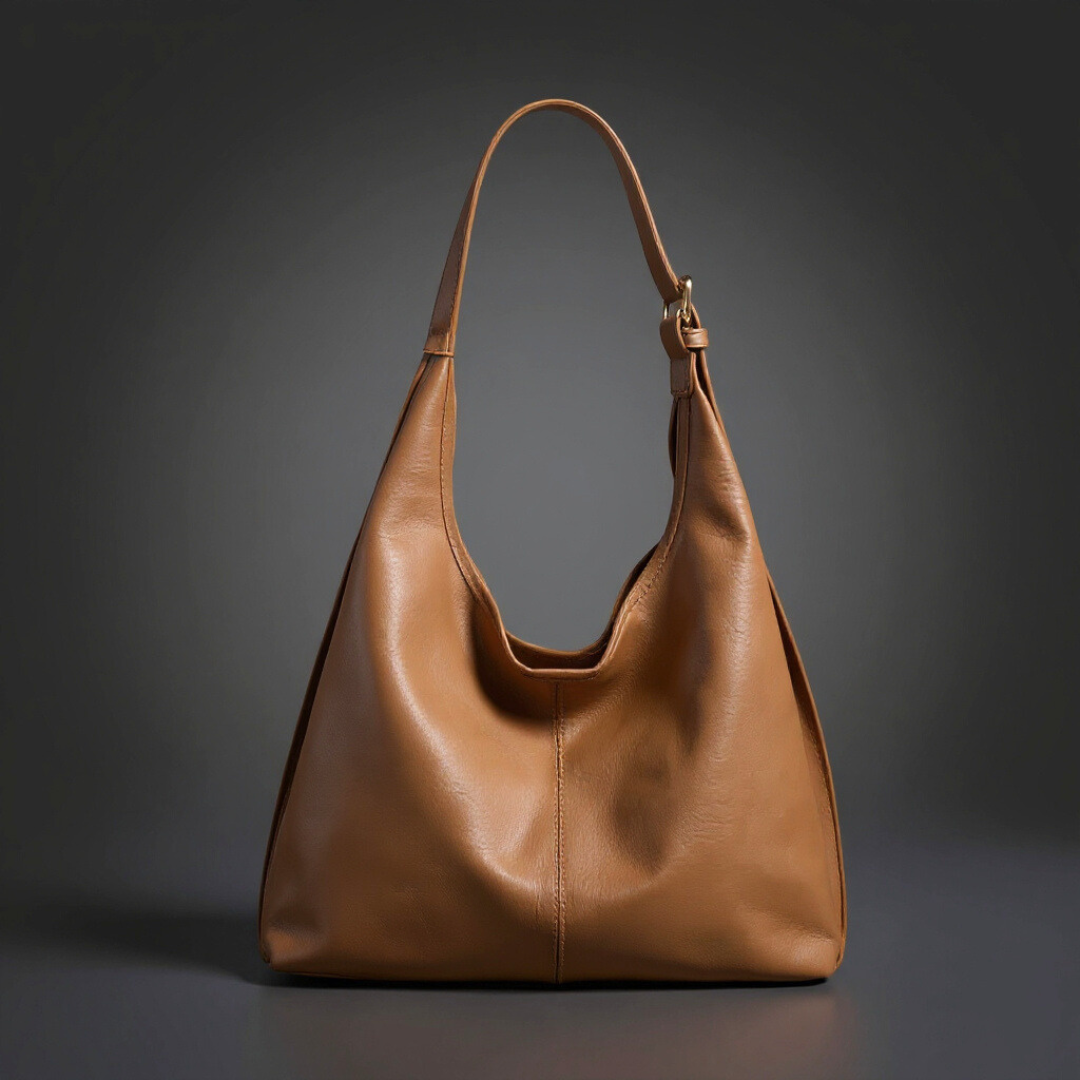 Women's Magnetic Snap Shoulder Bag in Sienna Brown