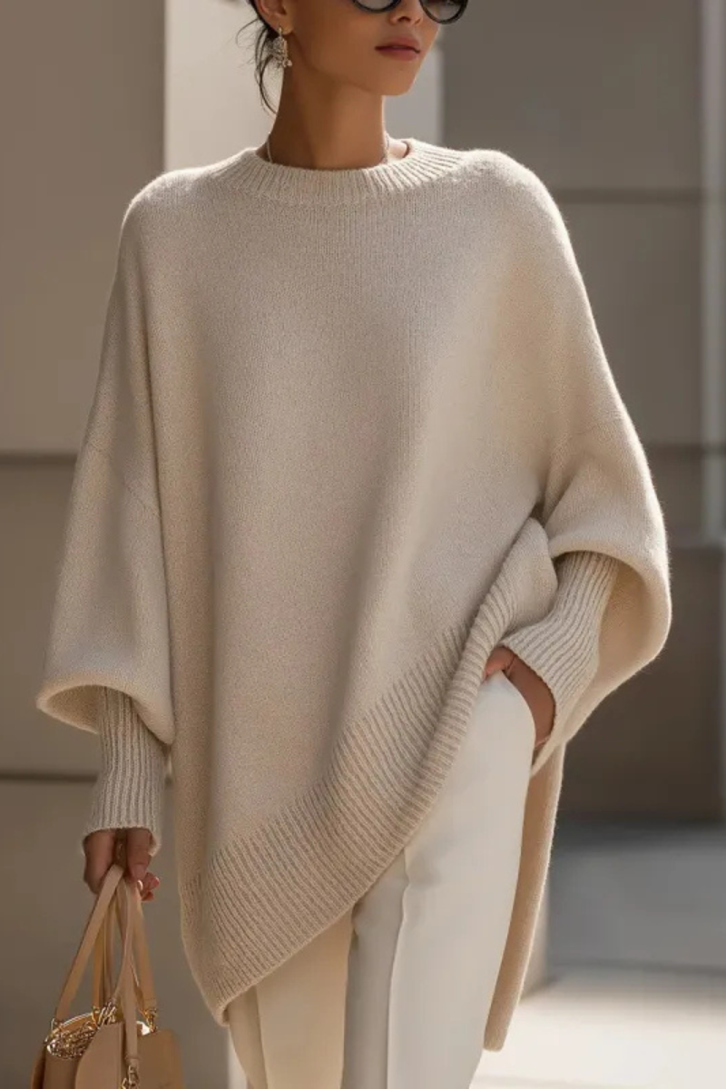 Women's Textured Knit Jumper in Beige